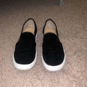 Black velvet sneakers